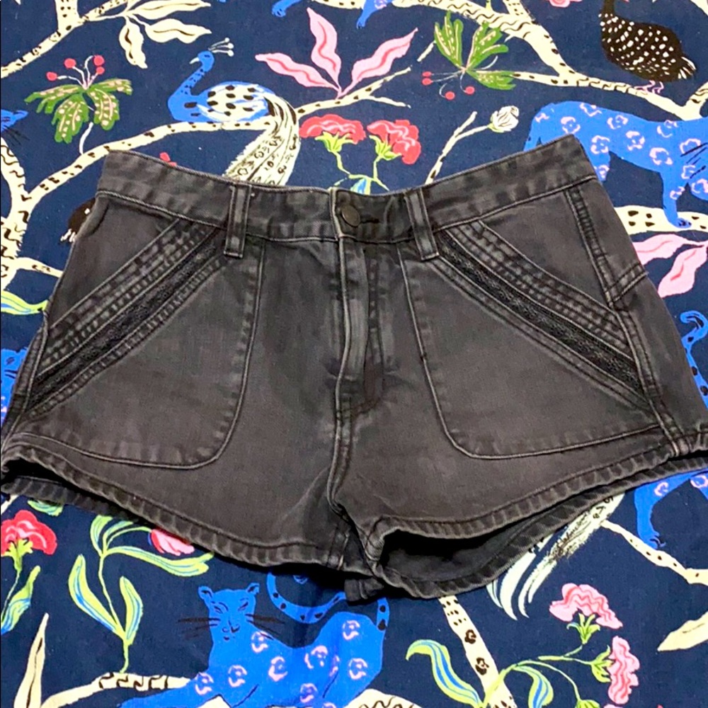 Free people black washed shorts size 27